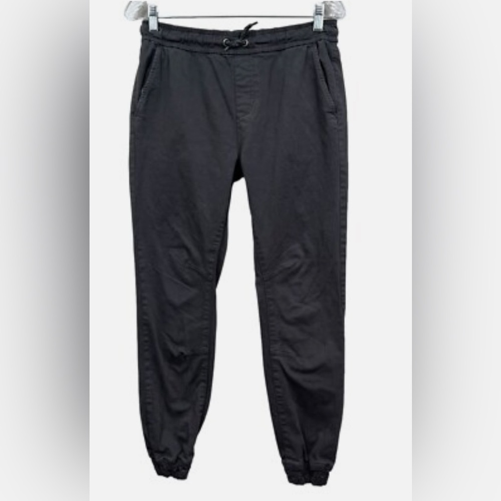 Joe’s Womens Jogger Jeans Drawstring Waist Slash Pockets Elastic Hem dark Grey